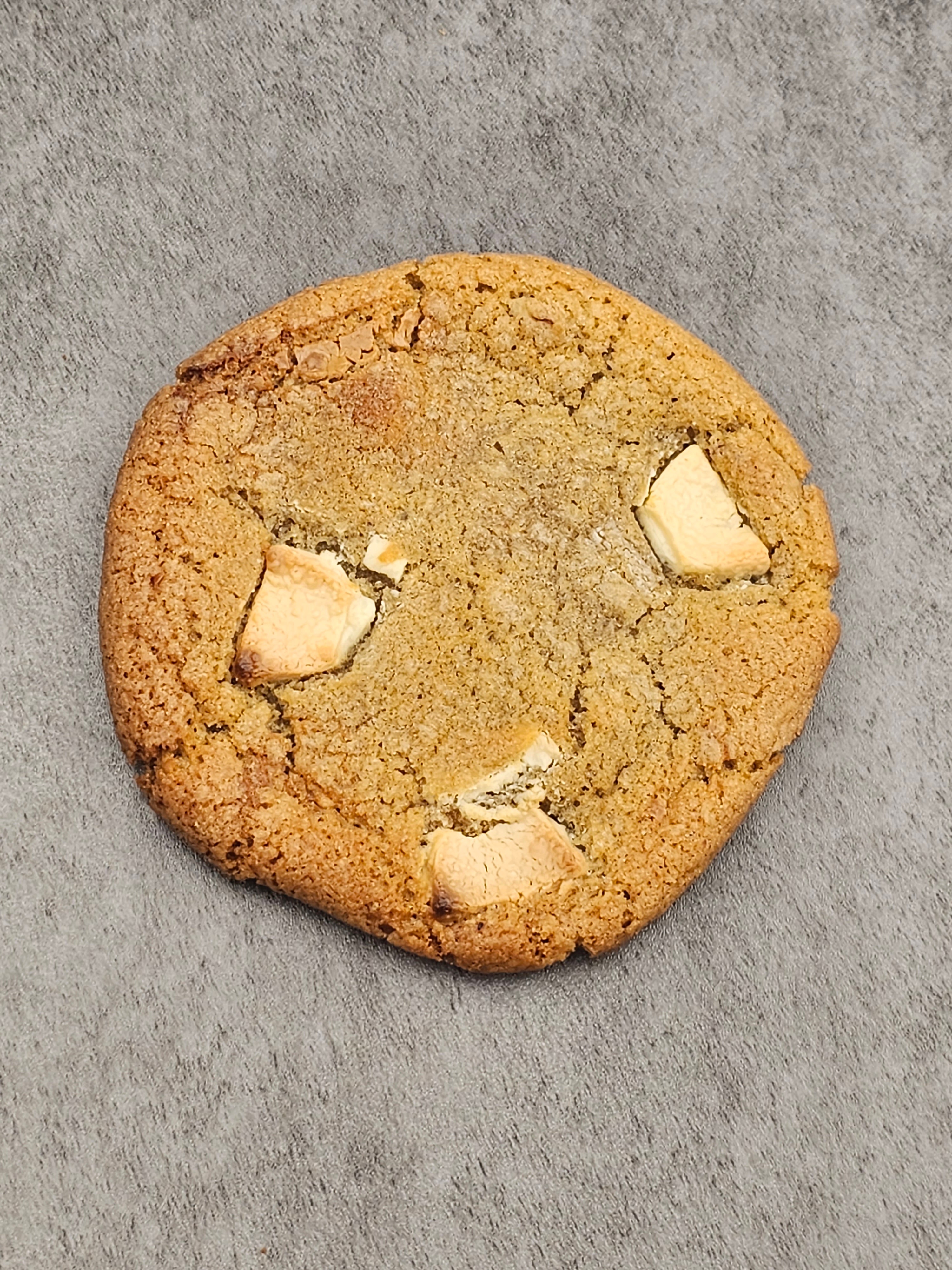 White chocolate and pecan cookie